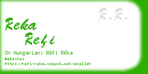 reka refi business card